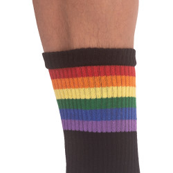 Barcode Berlin Chaussettes noires PRIDE GYM Rainbow